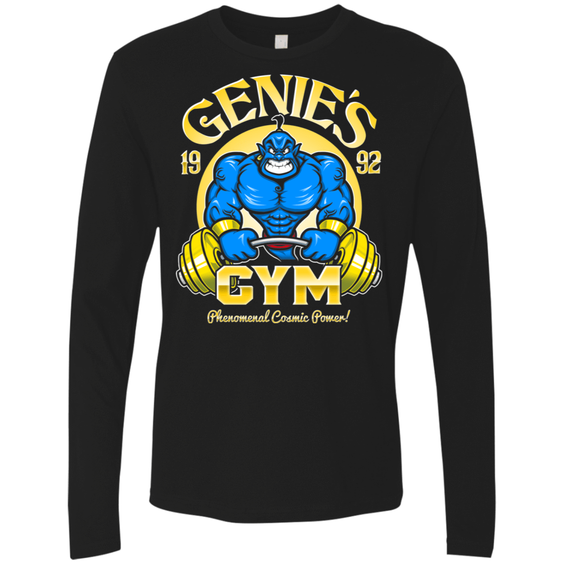 T-Shirts Black / S Genies Gym Men's Premium Long Sleeve