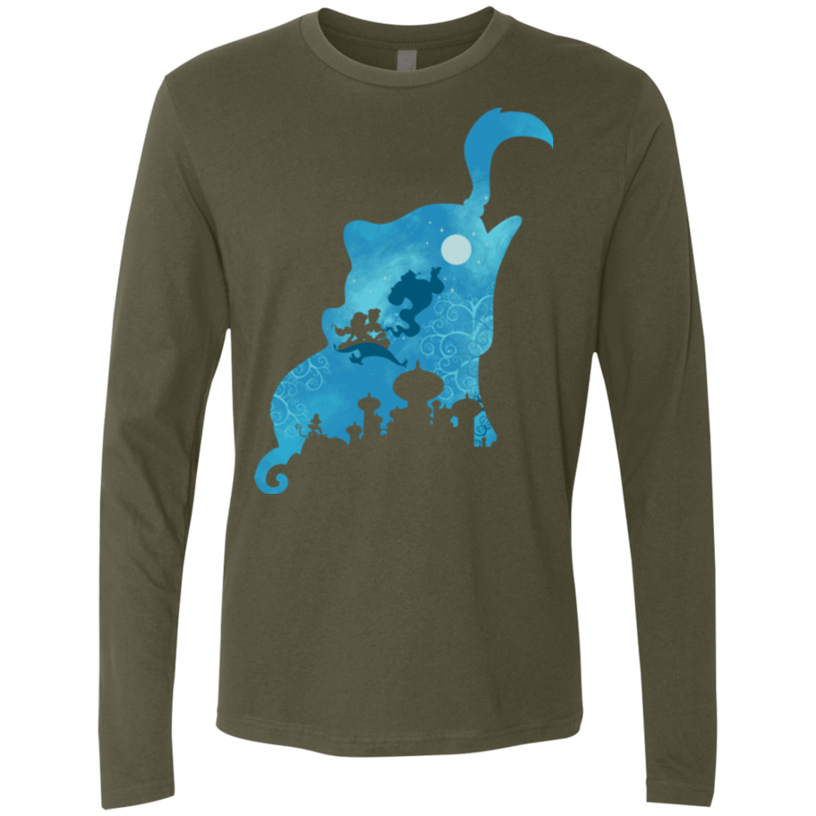 T-Shirts Military Green / S Genius Portrait Men's Premium Long Sleeve