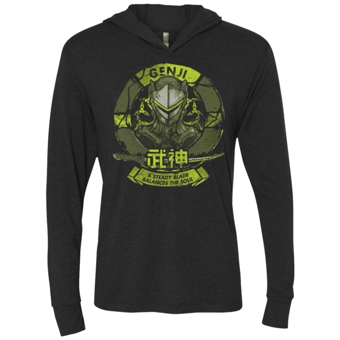 T-Shirts Vintage Black / X-Small Genji Blade Triblend Long Sleeve Hoodie Tee