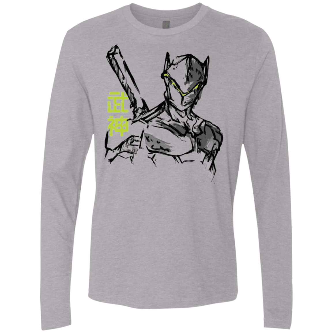 T-Shirts Heather Grey / Small Genji Men's Premium Long Sleeve