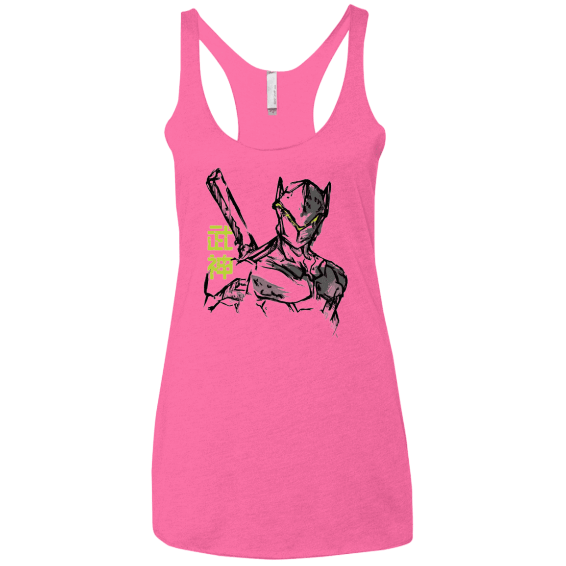 T-Shirts Vintage Pink / X-Small Genji Women's Triblend Racerback Tank