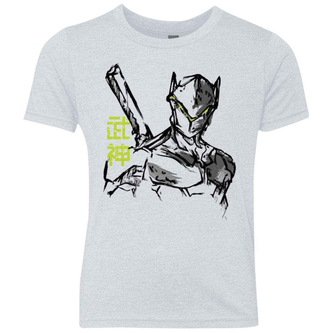 T-Shirts Heather White / YXS Genji Youth Triblend T-Shirt