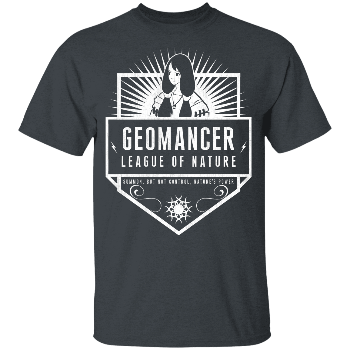 T-Shirts Dark Heather / YXS Geomancer League of Nature Youth T-Shirt