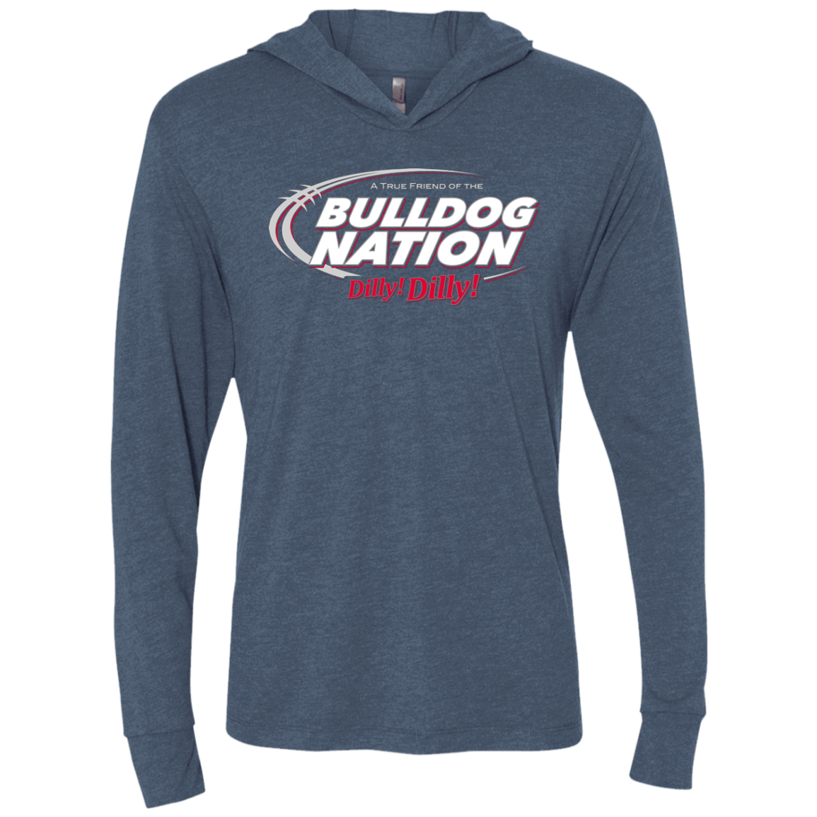 T-Shirts Indigo / X-Small Georgia Dilly Dilly Triblend Long Sleeve Hoodie Tee