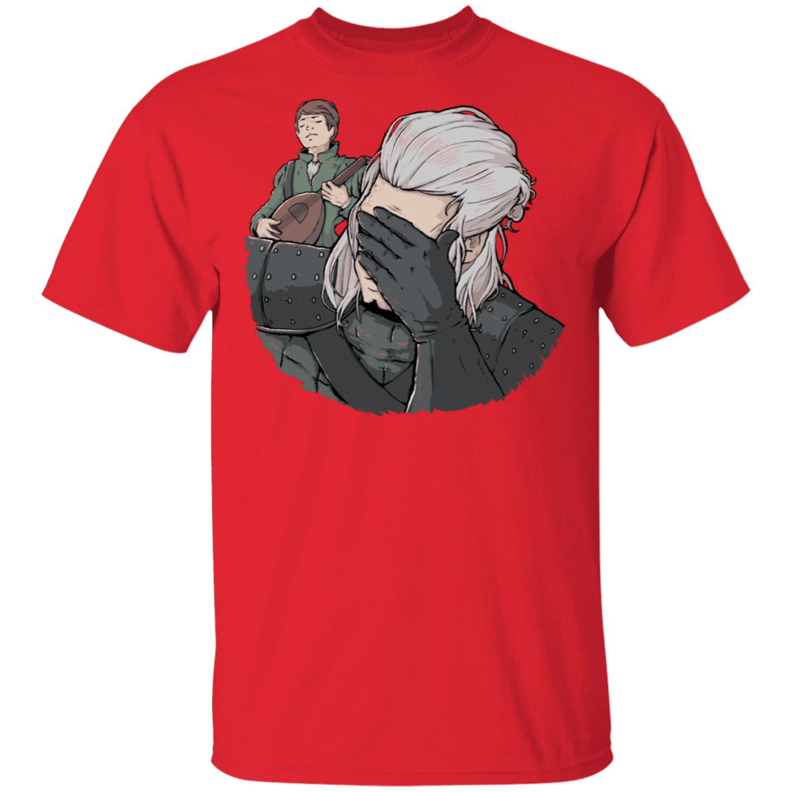 T-Shirts Red / S Geralt Face Palm T-Shirt