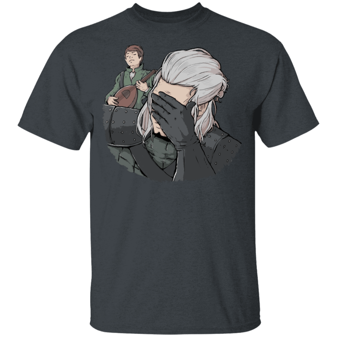 T-Shirts Dark Heather / YXS Geralt Face Palm Youth T-Shirt
