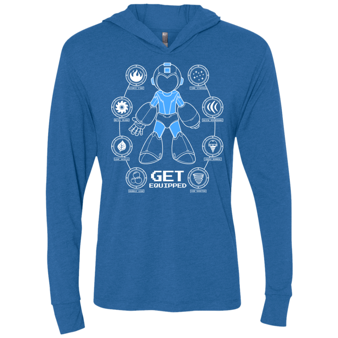 T-Shirts Vintage Royal / X-Small Get Equipped Triblend Long Sleeve Hoodie Tee