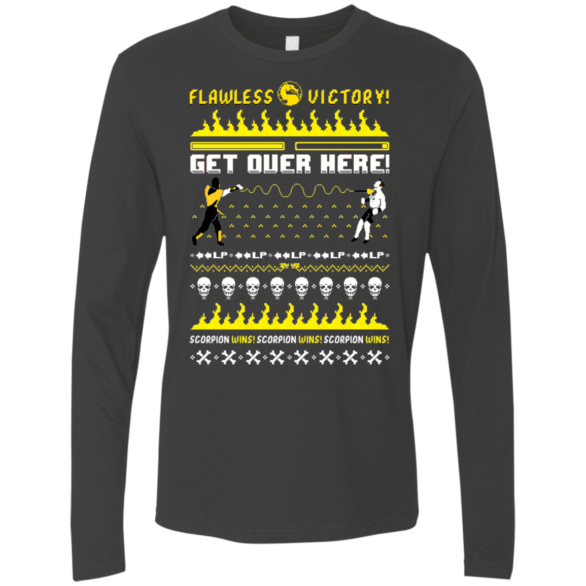 T-Shirts Heavy Metal / Small Get Over Here Ugly Sweater Men's Premium Long Sleeve