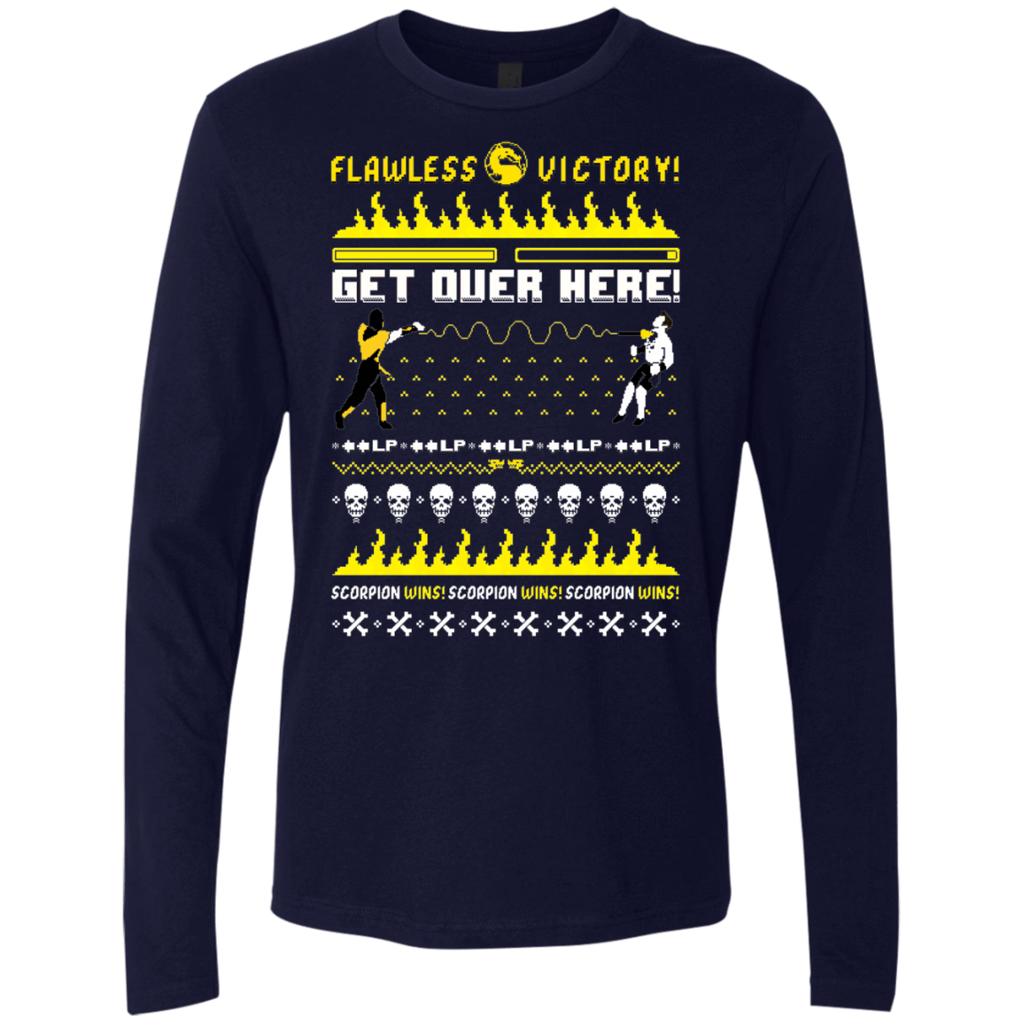 T-Shirts Midnight Navy / Small Get Over Here Ugly Sweater Men's Premium Long Sleeve