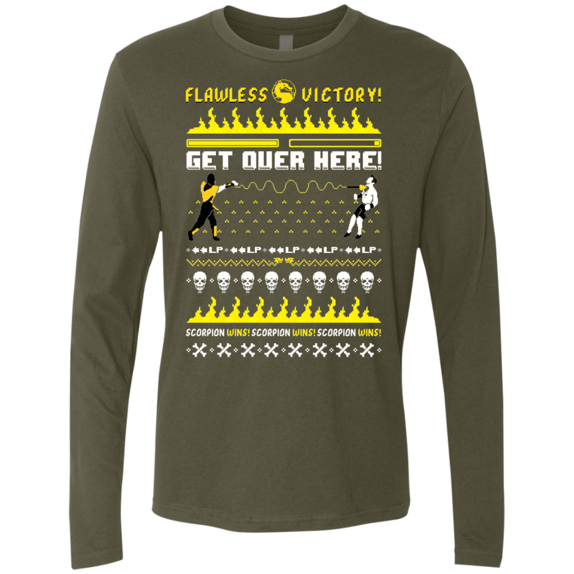 T-Shirts Military Green / Small Get Over Here Ugly Sweater Men's Premium Long Sleeve
