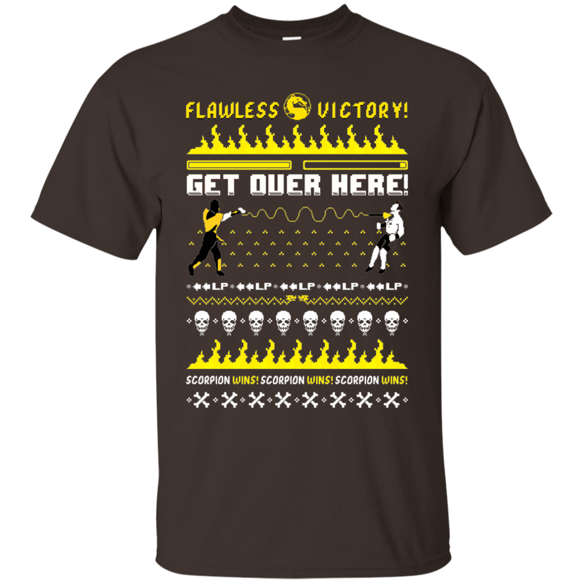 T-Shirts Dark Chocolate / Small Get Over Here Ugly Sweater T-Shirt