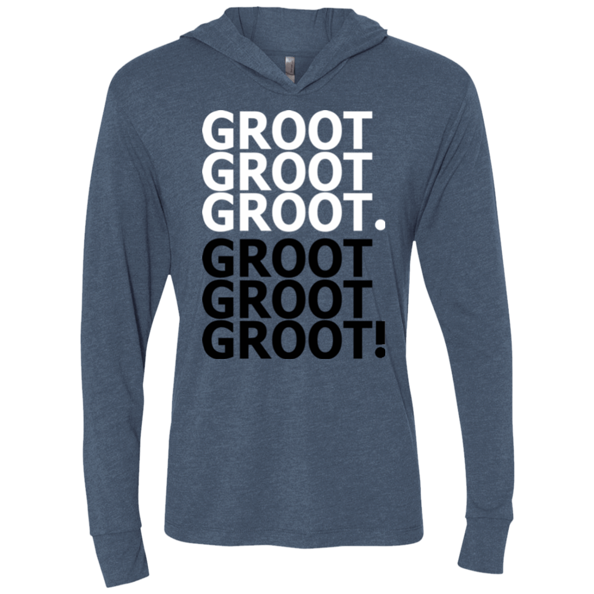 T-Shirts Indigo / X-Small Get over it Groot Triblend Long Sleeve Hoodie Tee