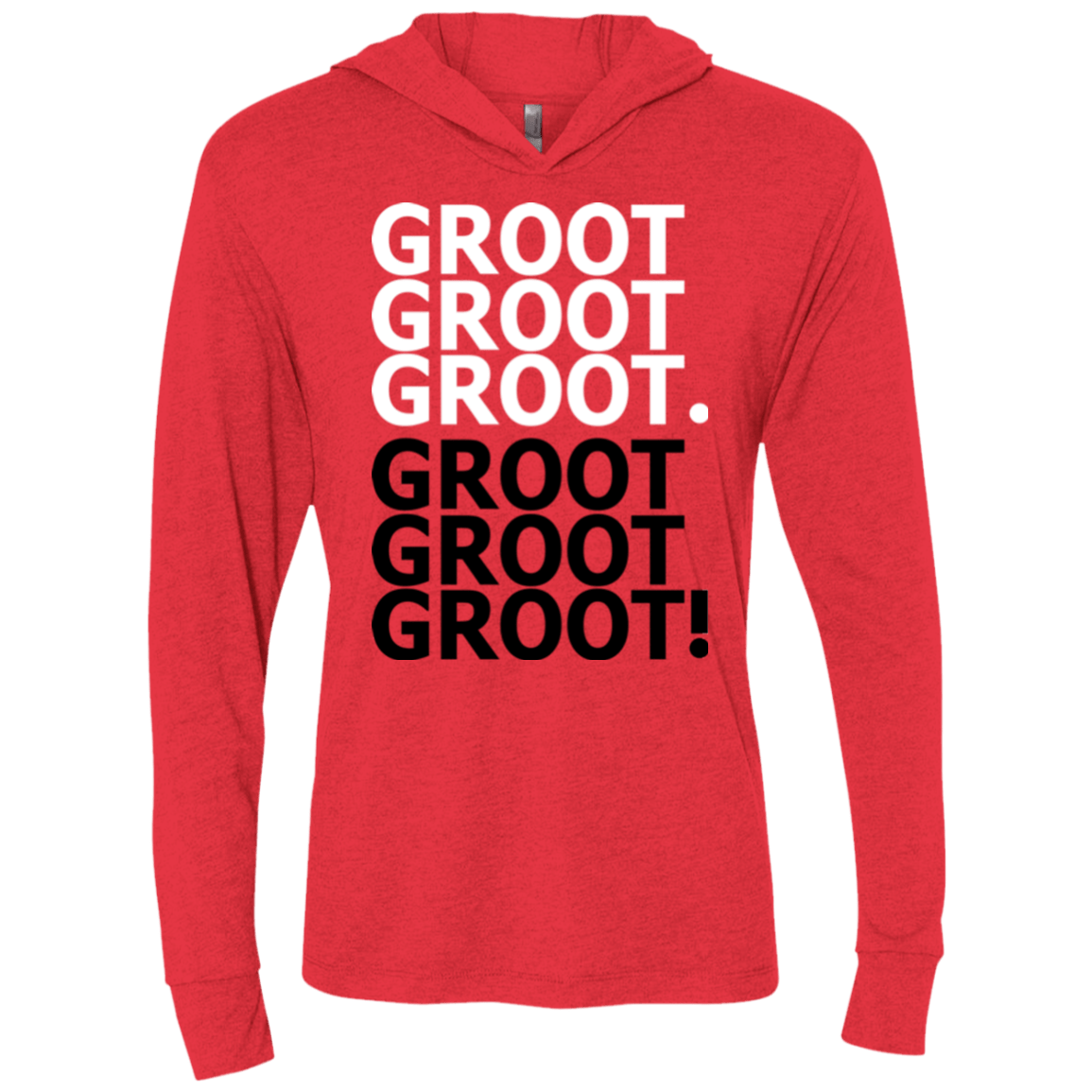 T-Shirts Vintage Red / X-Small Get over it Groot Triblend Long Sleeve Hoodie Tee