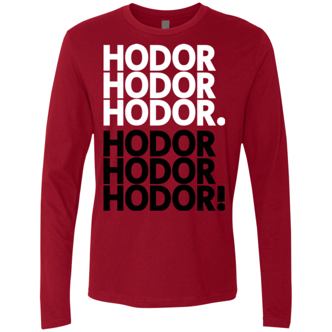 T-Shirts Cardinal / Small Get over it Hodor Men's Premium Long Sleeve