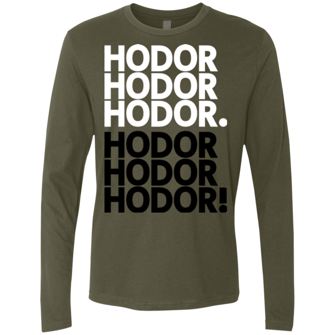 T-Shirts Military Green / Small Get over it Hodor Men's Premium Long Sleeve