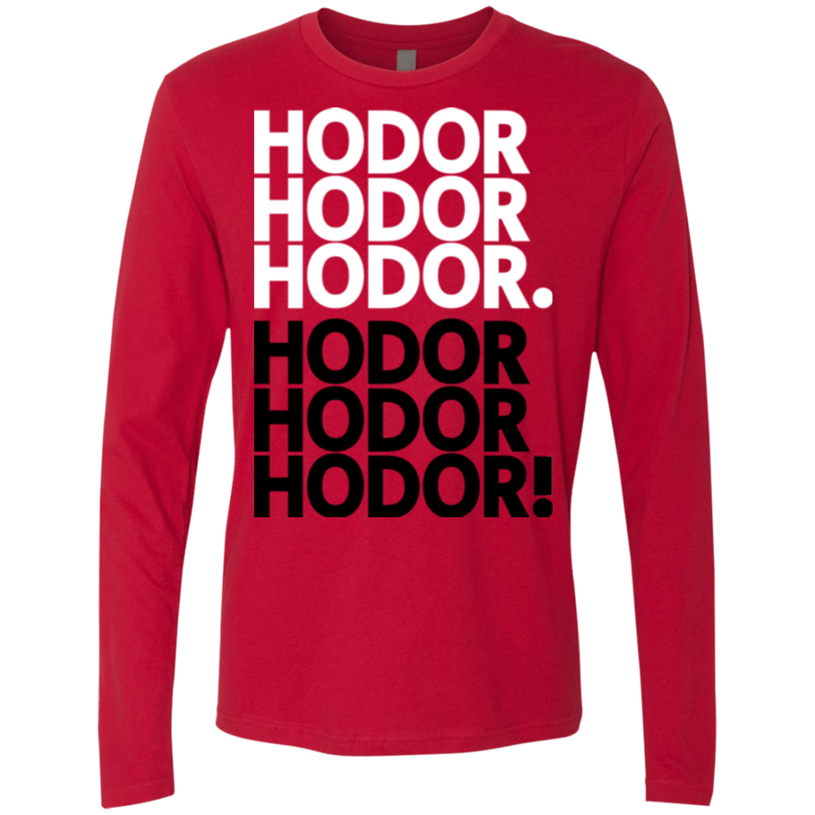 T-Shirts Red / Small Get over it Hodor Men's Premium Long Sleeve