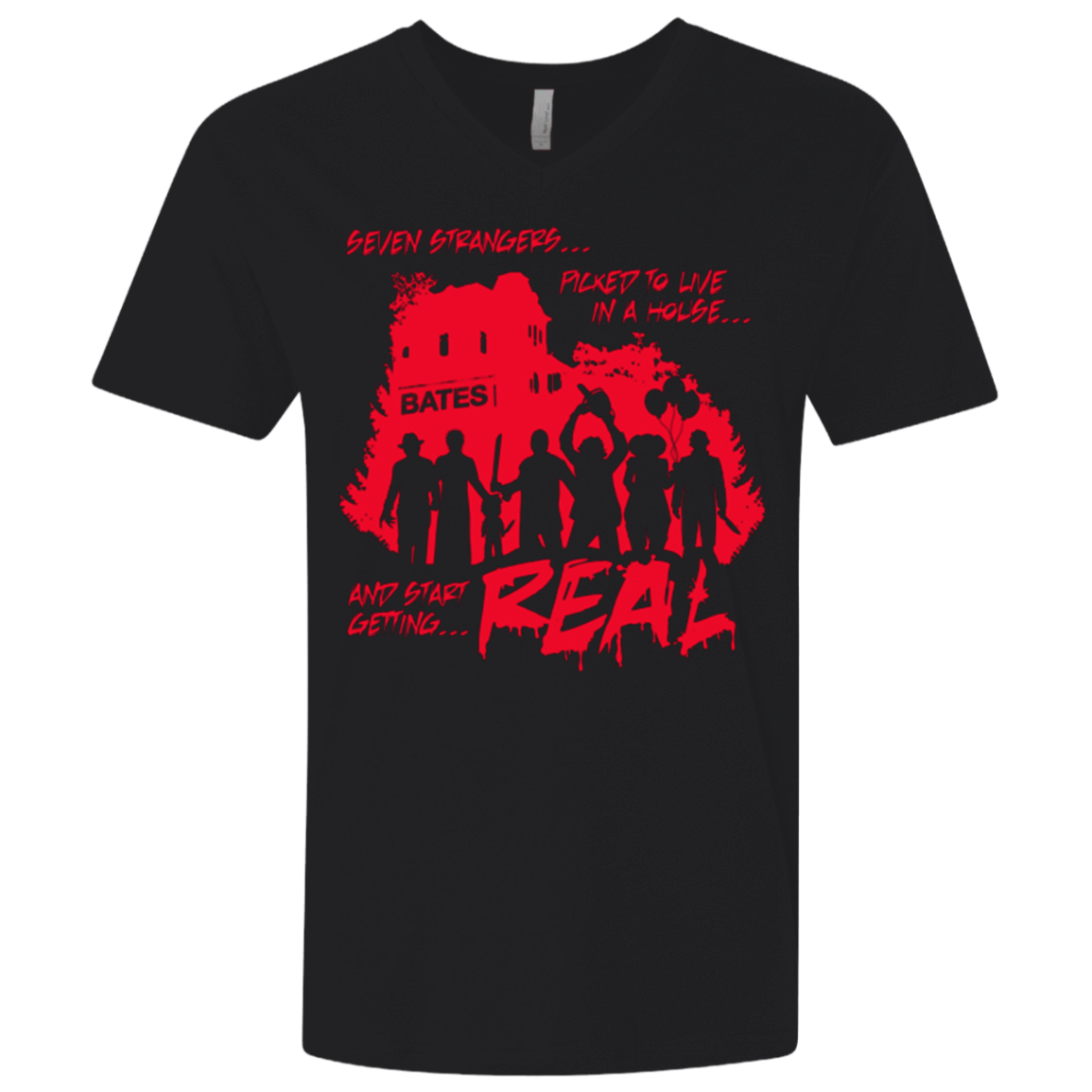 T-Shirts Black / X-Small Get Real Men's Premium V-Neck