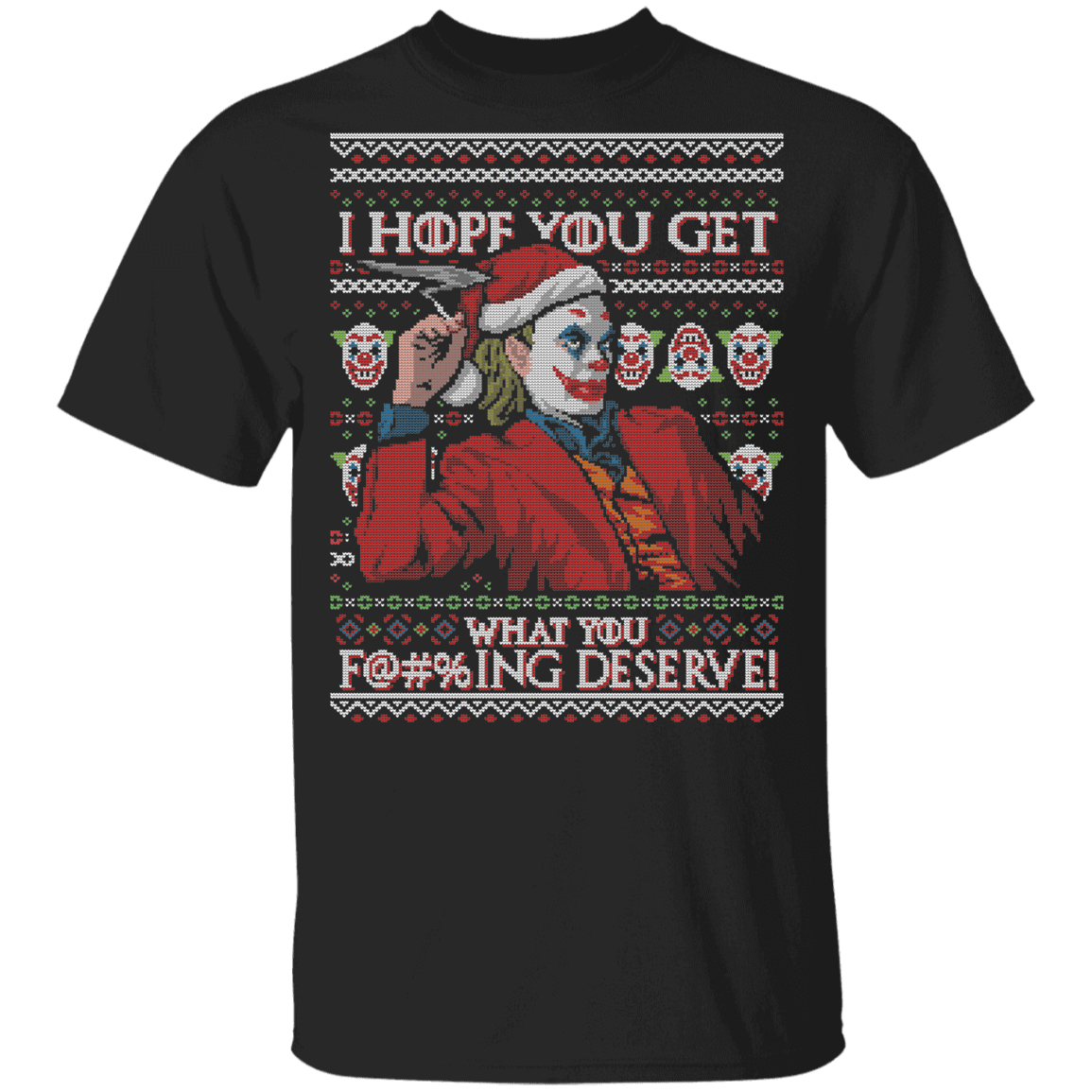 T-Shirts Black / YXS Get What You Deserve Ugly Sweater Youth T-Shirt