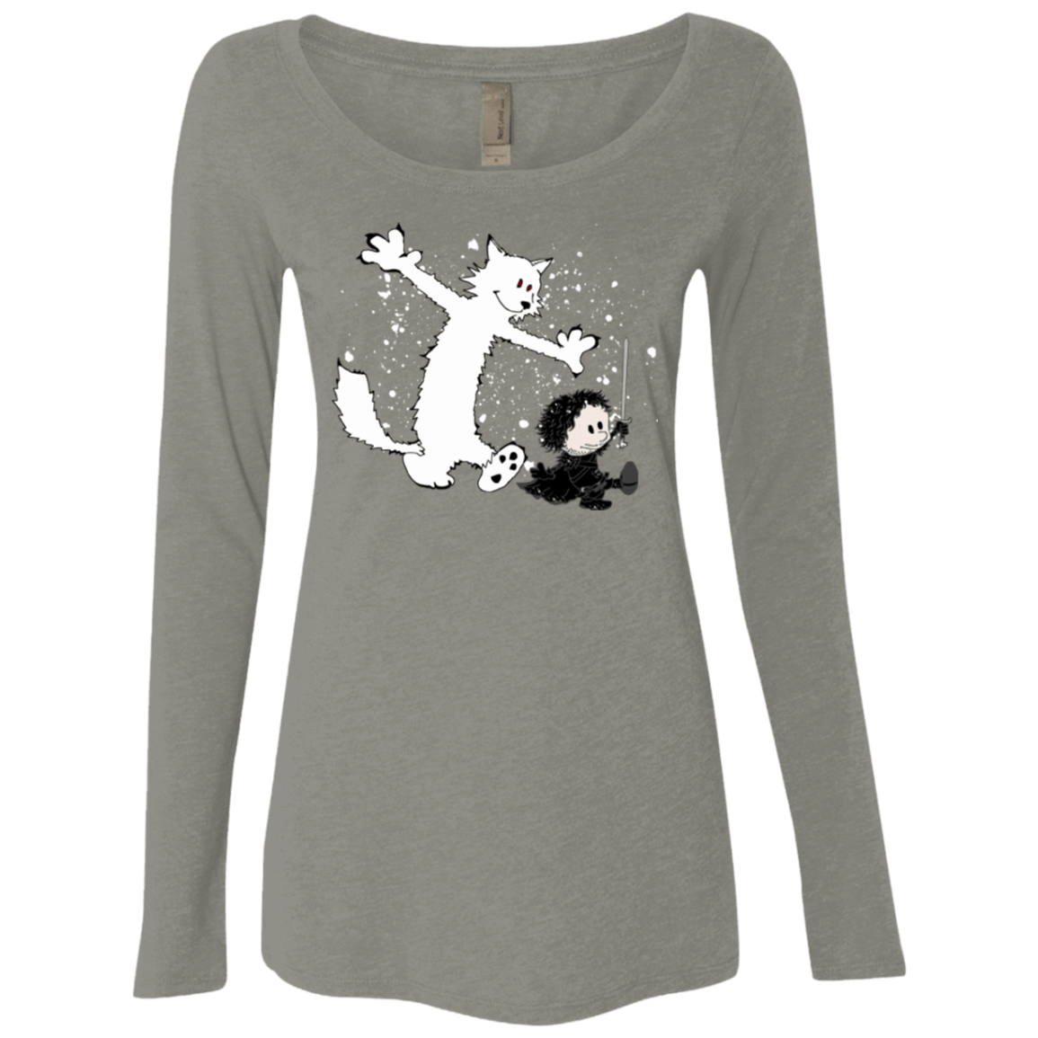 T-Shirts Venetian Grey / Small Ghost And Snow Women's Triblend Long Sleeve Shirt