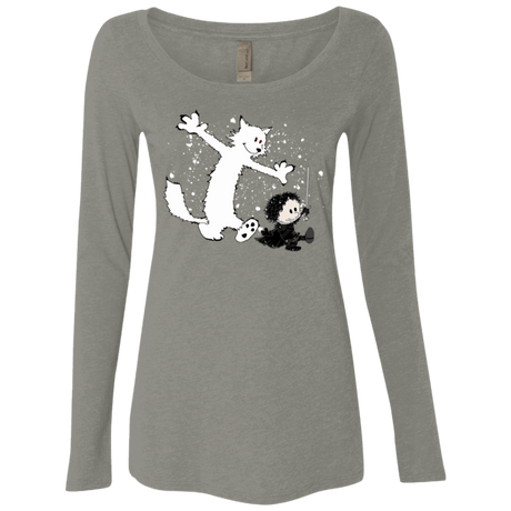 T-Shirts Venetian Grey / Small Ghost And Snow Women's Triblend Long Sleeve Shirt