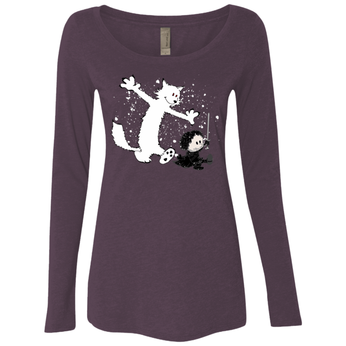 T-Shirts Vintage Purple / Small Ghost And Snow Women's Triblend Long Sleeve Shirt