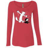 T-Shirts Vintage Red / Small Ghost And Snow Women's Triblend Long Sleeve Shirt