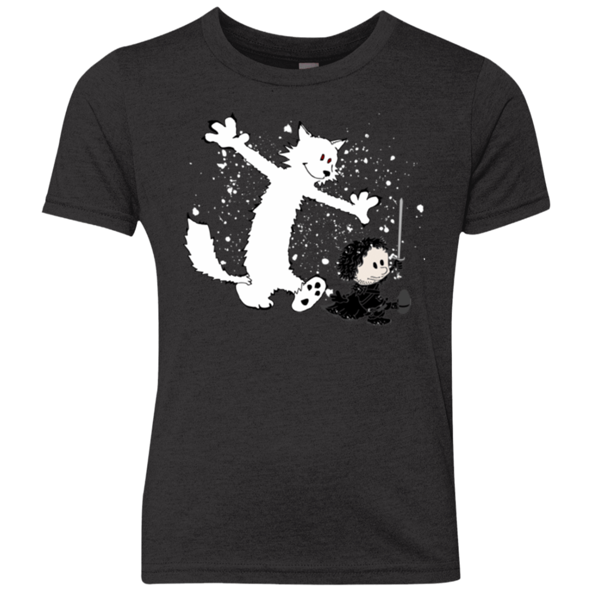 T-Shirts Vintage Black / YXS Ghost And Snow Youth Triblend T-Shirt