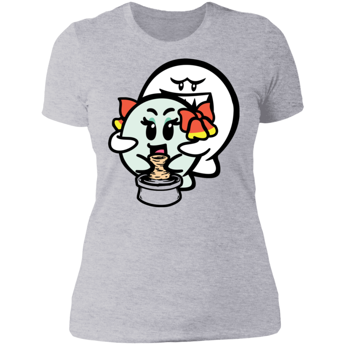 T-Shirts Heather Grey / S Ghost Boo Women's Premium T-Shirt