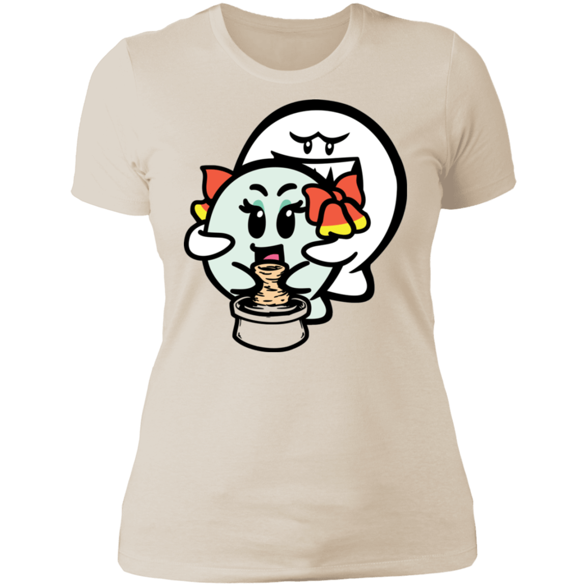 T-Shirts Ivory/ / S Ghost Boo Women's Premium T-Shirt