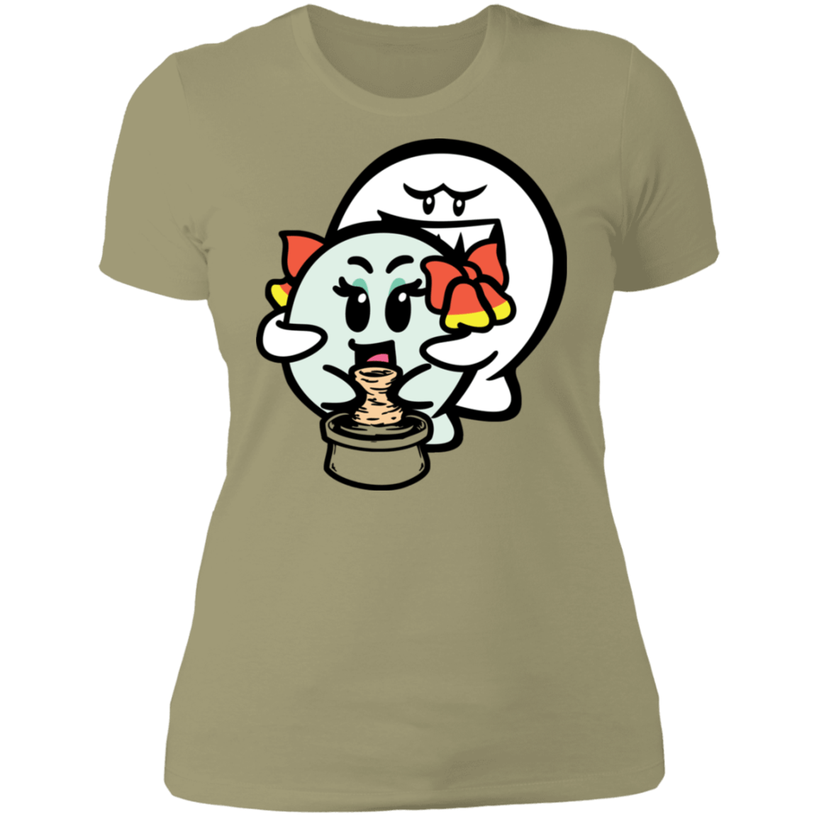 T-Shirts Light Olive / S Ghost Boo Women's Premium T-Shirt