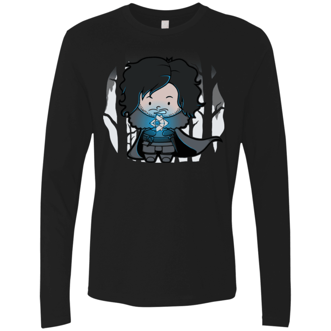 T-Shirts Black / Small Ghost Men's Premium Long Sleeve