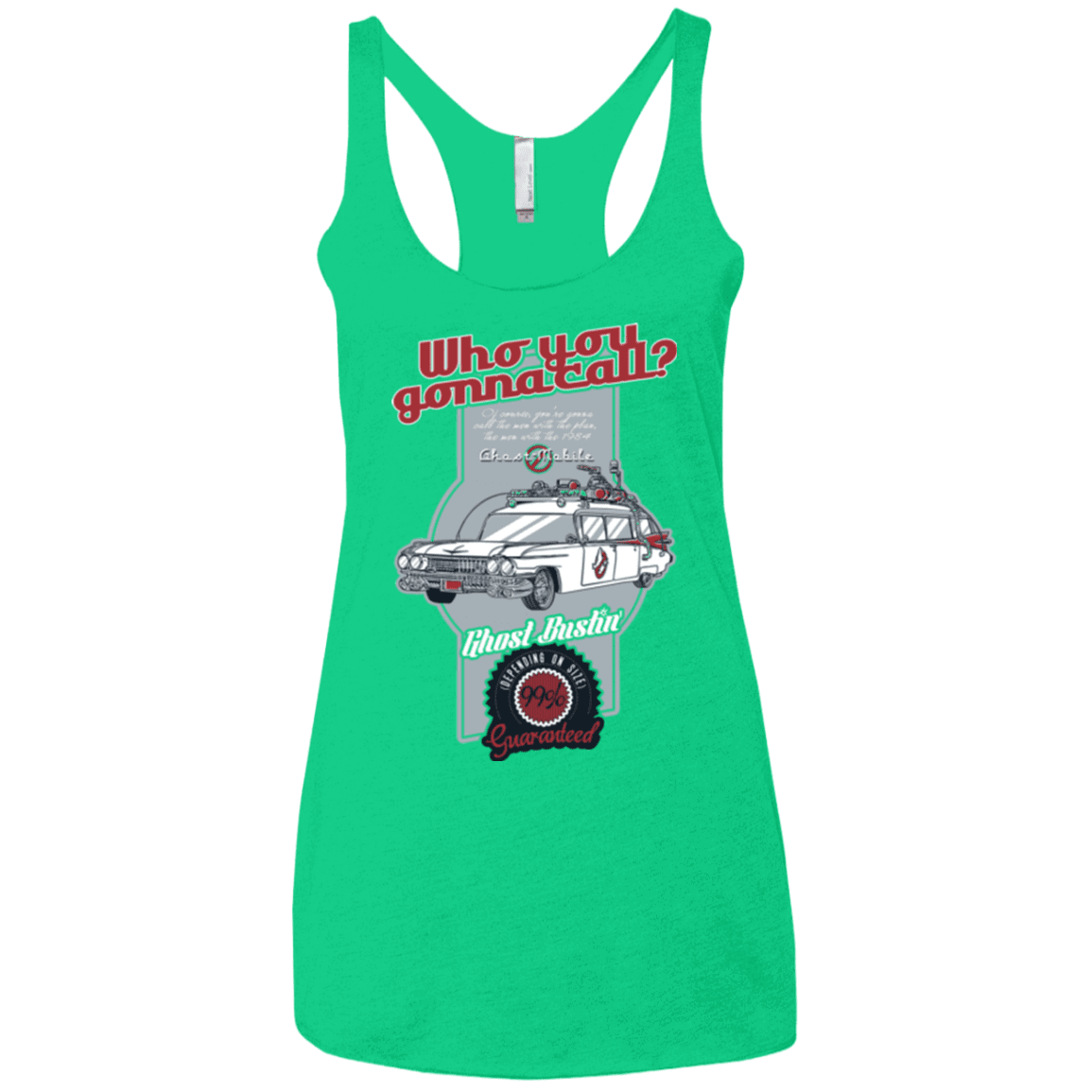 T-Shirts Envy / X-Small Ghost Mobile Women's Triblend Racerback Tank
