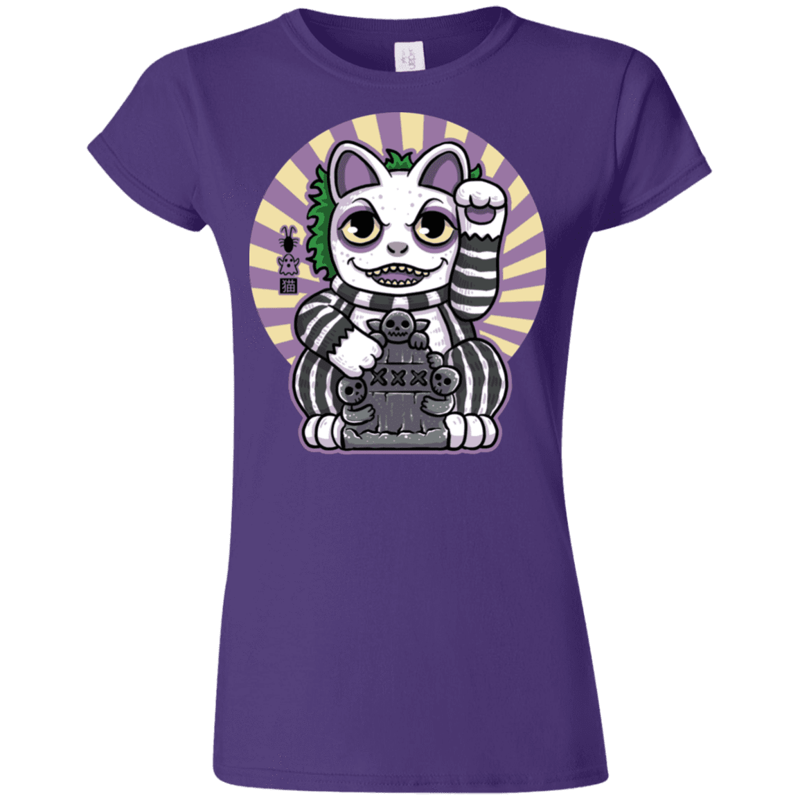 T-Shirts Purple / S Ghost Neko Junior Slimmer-Fit T-Shirt