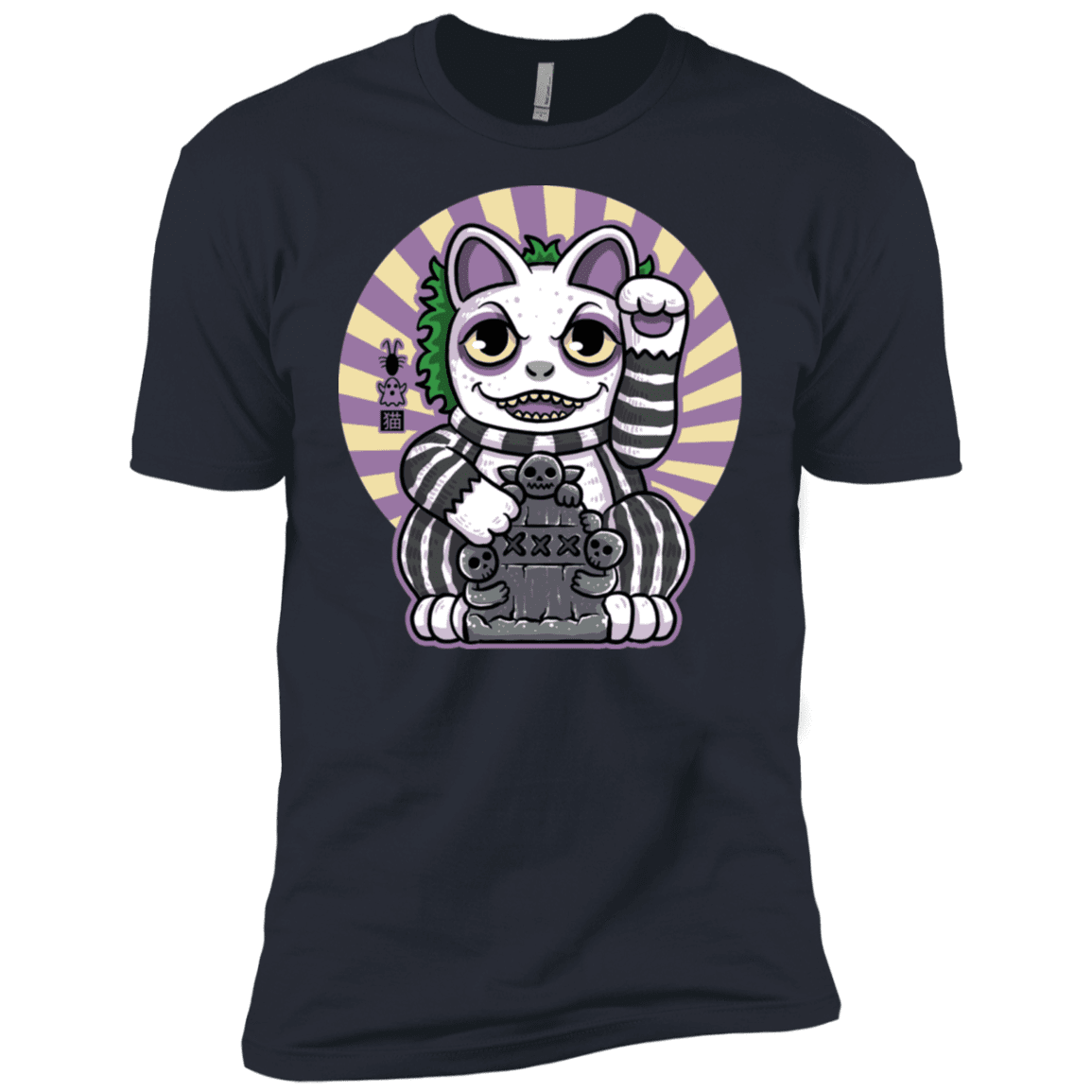 T-Shirts Indigo / X-Small Ghost Neko Men's Premium T-Shirt