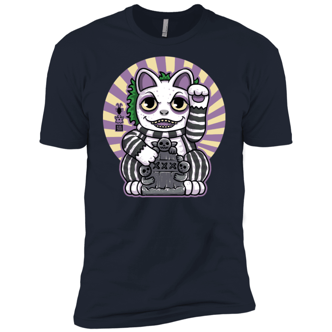 T-Shirts Midnight Navy / X-Small Ghost Neko Men's Premium T-Shirt