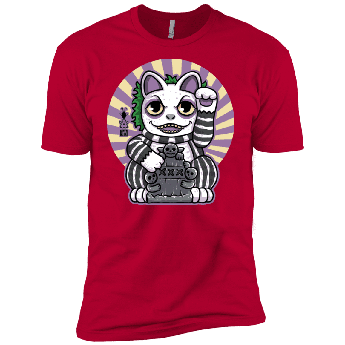 T-Shirts Red / X-Small Ghost Neko Men's Premium T-Shirt