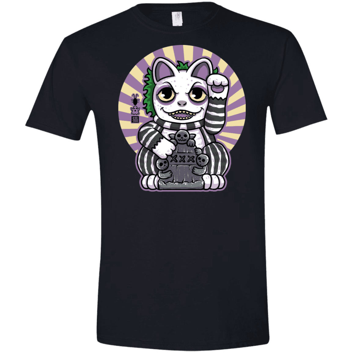 T-Shirts Black / X-Small Ghost Neko Men's Semi-Fitted Softstyle