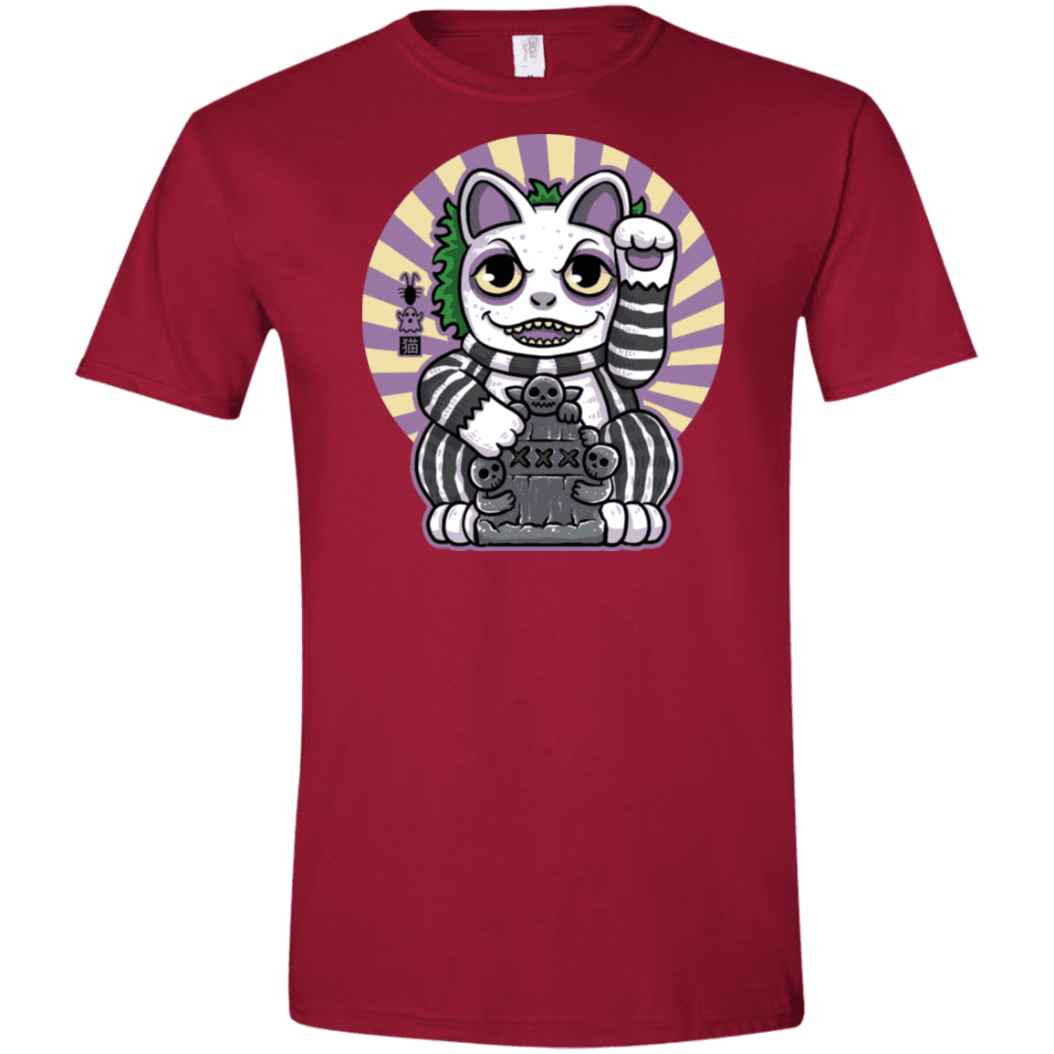 T-Shirts Cardinal Red / S Ghost Neko Men's Semi-Fitted Softstyle