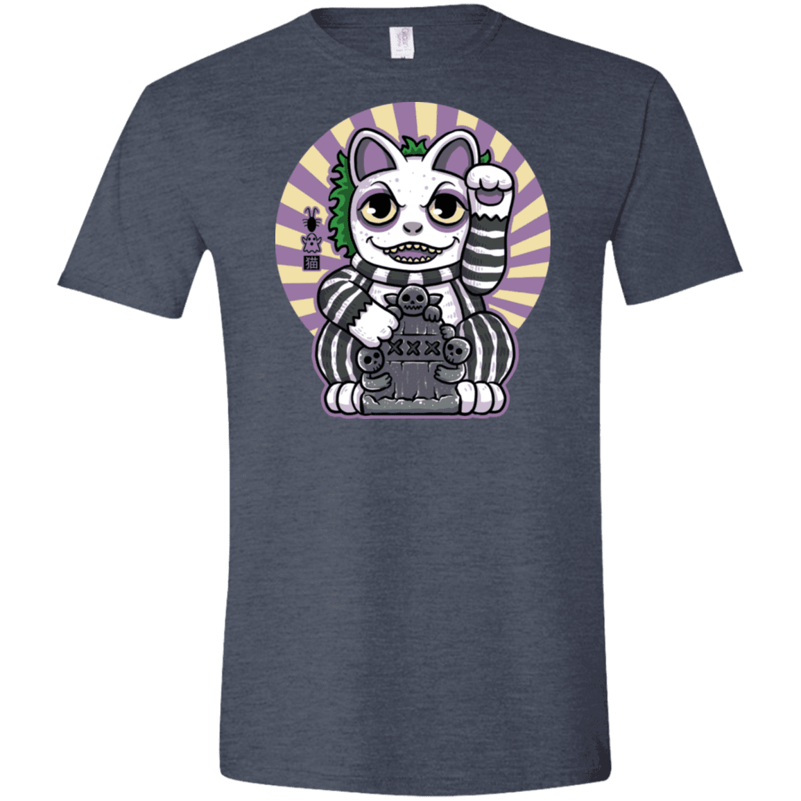 T-Shirts Heather Navy / S Ghost Neko Men's Semi-Fitted Softstyle