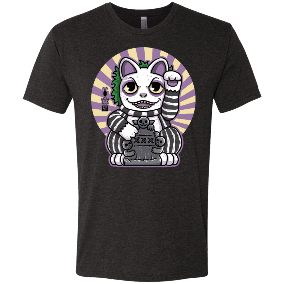 T-Shirts Vintage Black / S Ghost Neko Men's Triblend T-Shirt