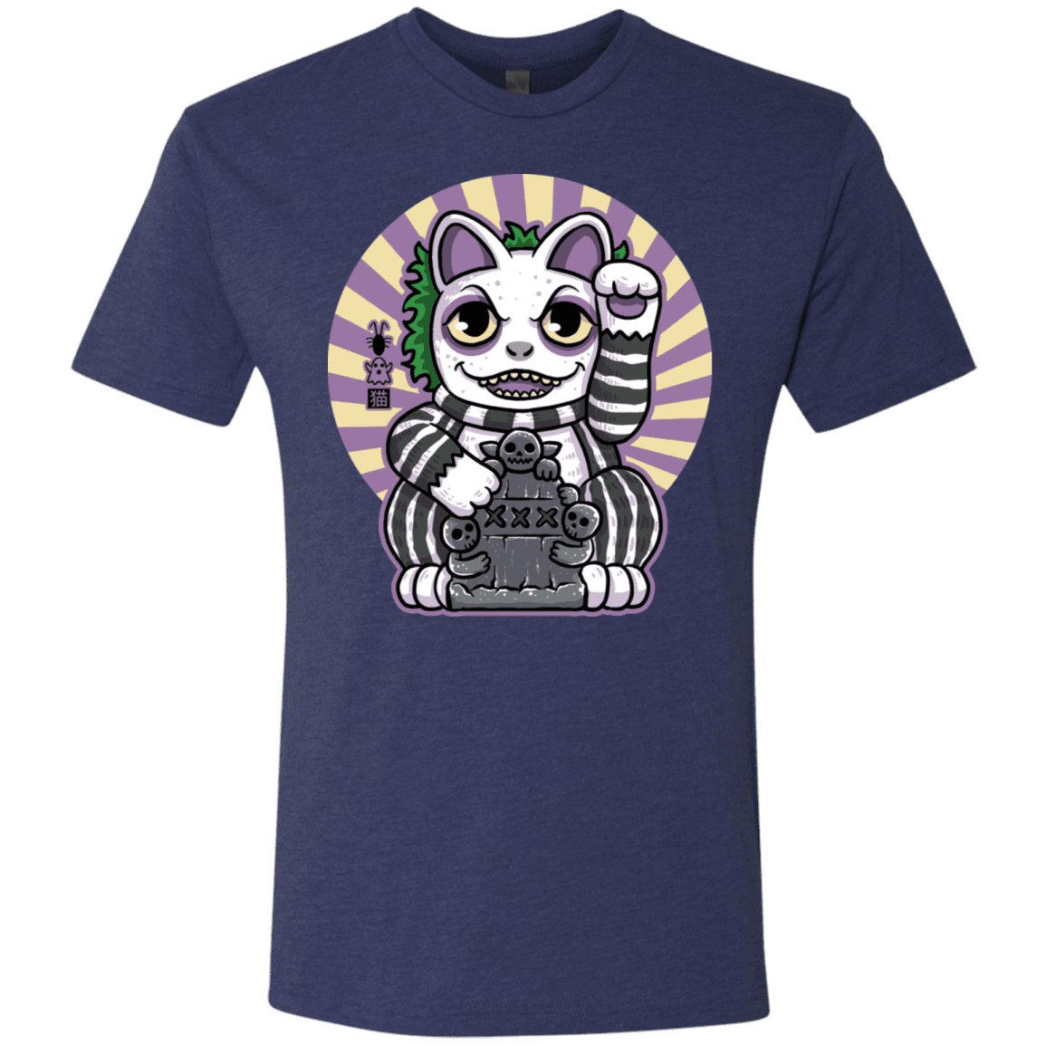 T-Shirts Vintage Navy / S Ghost Neko Men's Triblend T-Shirt