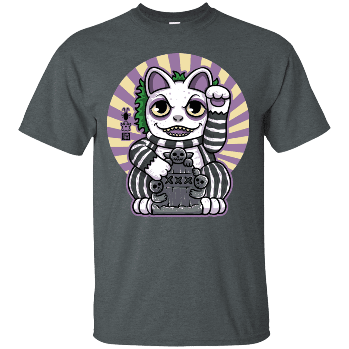 T-Shirts Dark Heather / S Ghost Neko T-Shirt