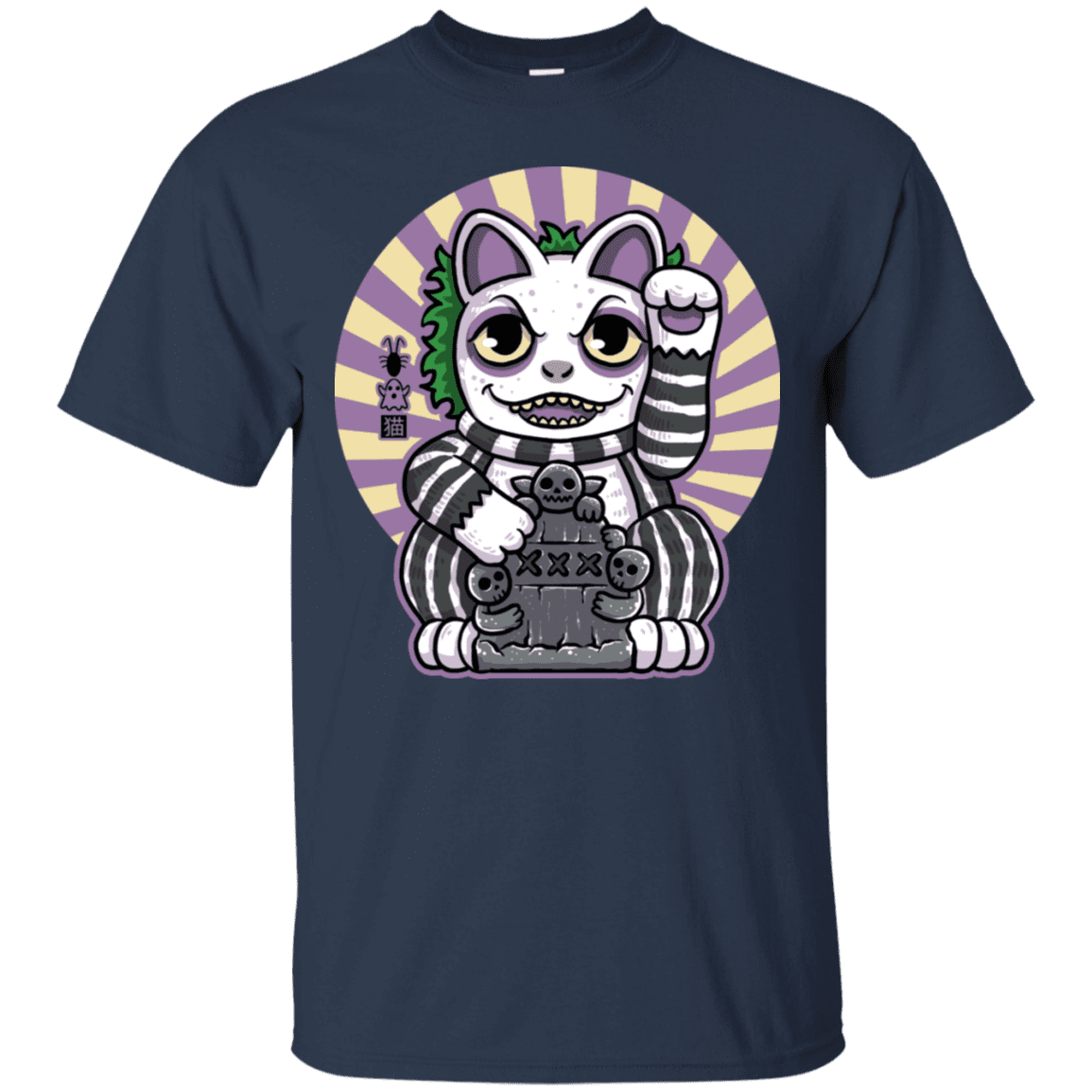 T-Shirts Navy / S Ghost Neko T-Shirt