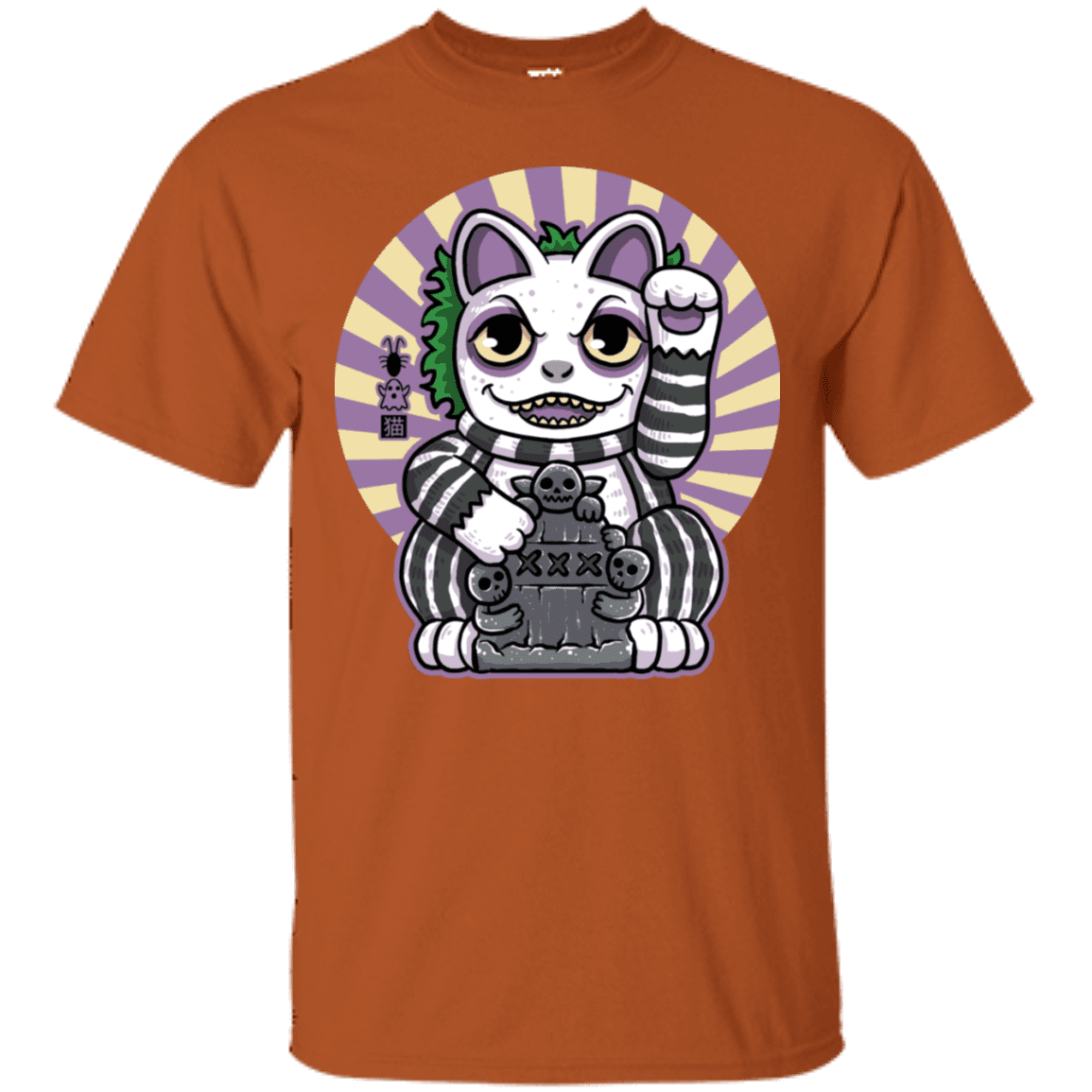 T-Shirts Texas Orange / S Ghost Neko T-Shirt