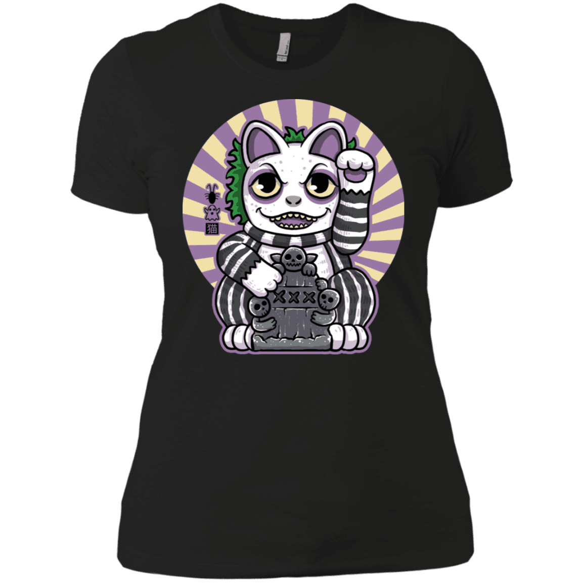 T-Shirts Black / X-Small Ghost Neko Women's Premium T-Shirt