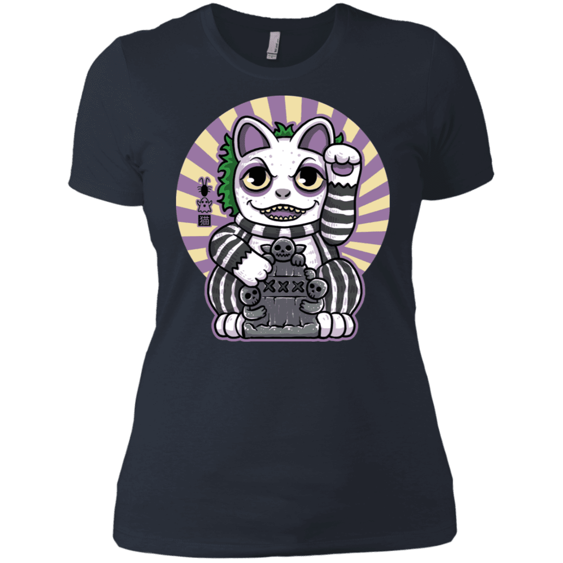 T-Shirts Indigo / X-Small Ghost Neko Women's Premium T-Shirt