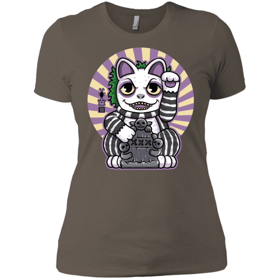 T-Shirts Warm Grey / X-Small Ghost Neko Women's Premium T-Shirt
