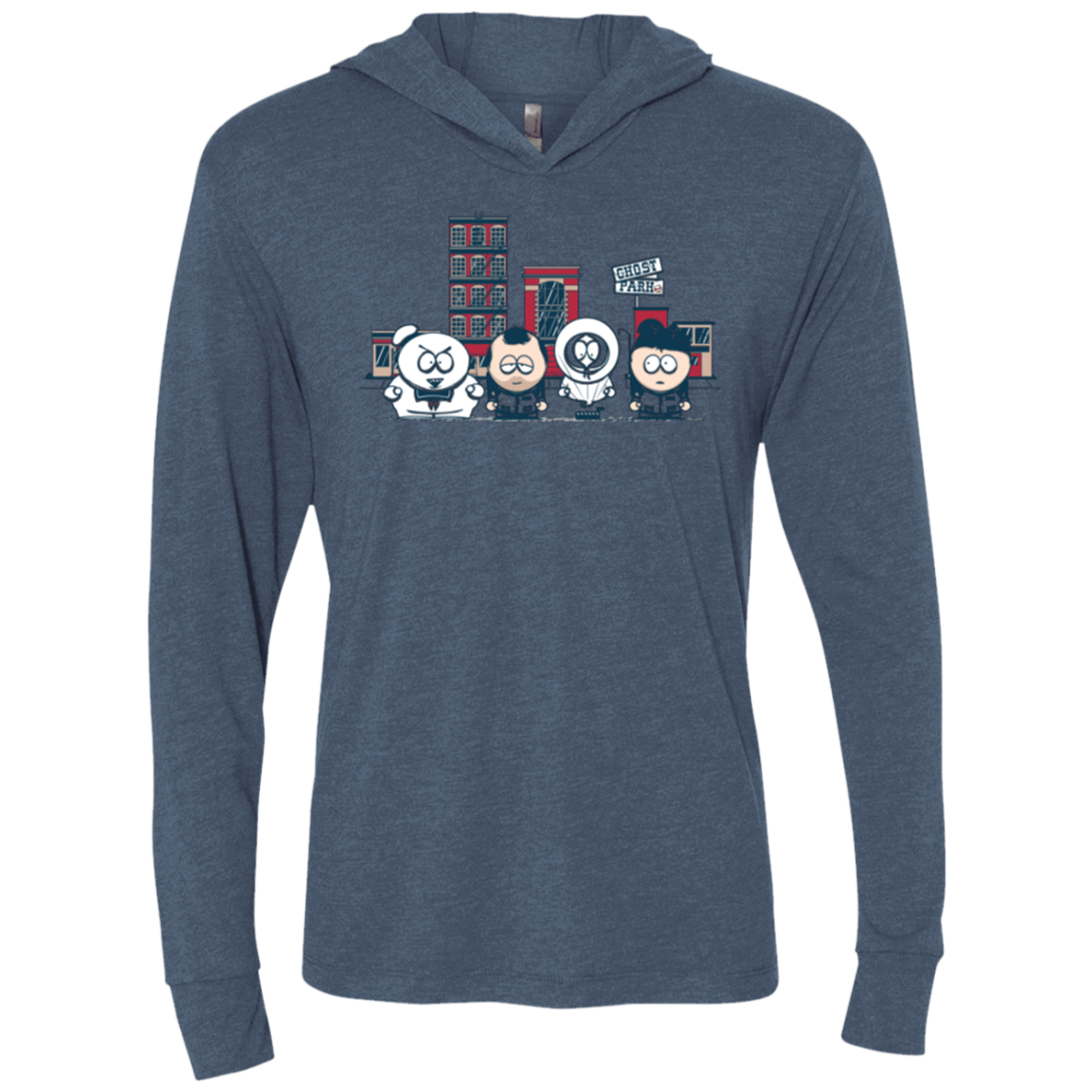 T-Shirts Indigo / X-Small GHOST PARK Triblend Long Sleeve Hoodie Tee