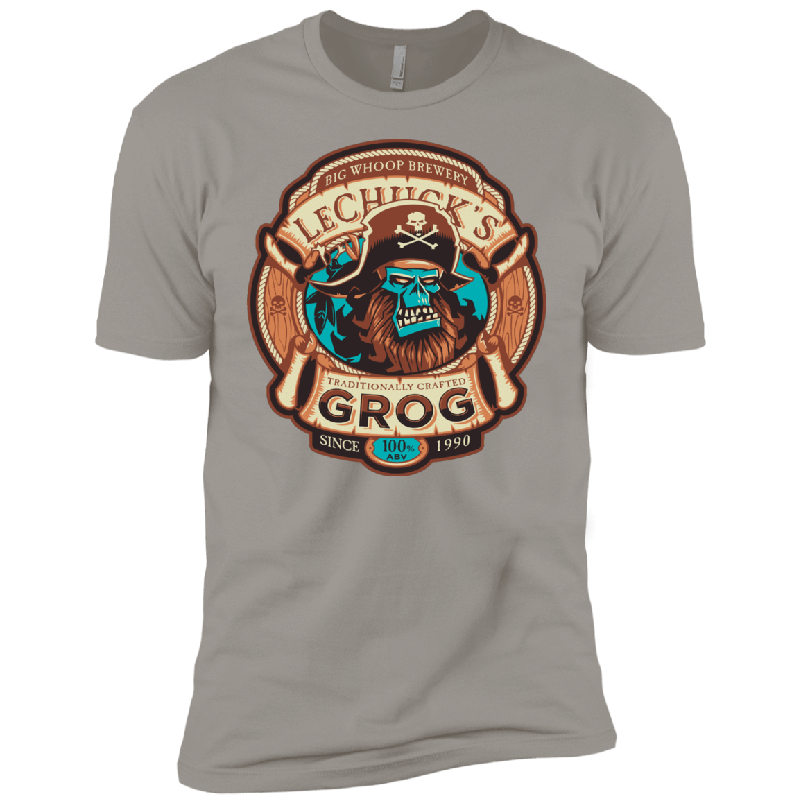 T-Shirts Light Grey / YXS Ghost Pirate Grog Nmns Boys Premium T-Shirt