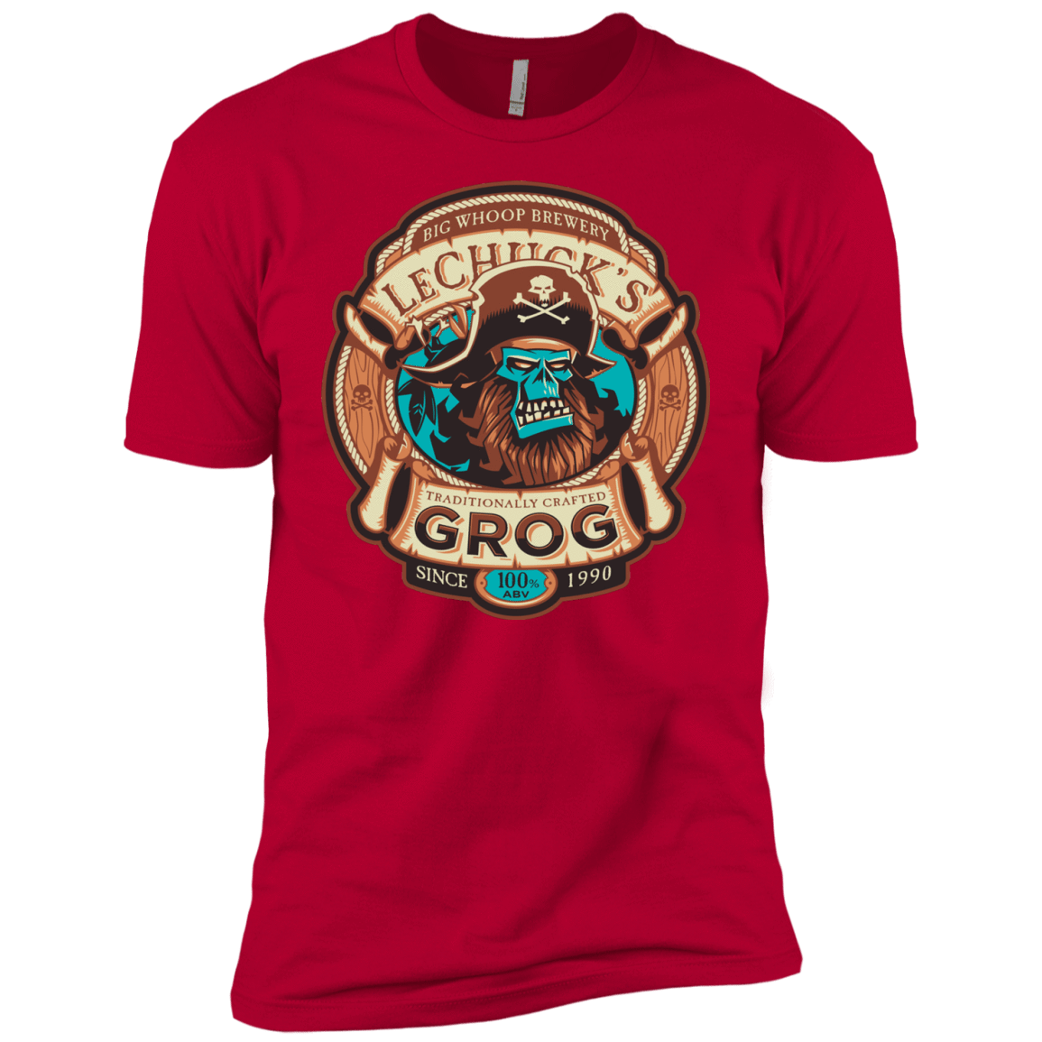 T-Shirts Red / YXS Ghost Pirate Grog Nmns Boys Premium T-Shirt
